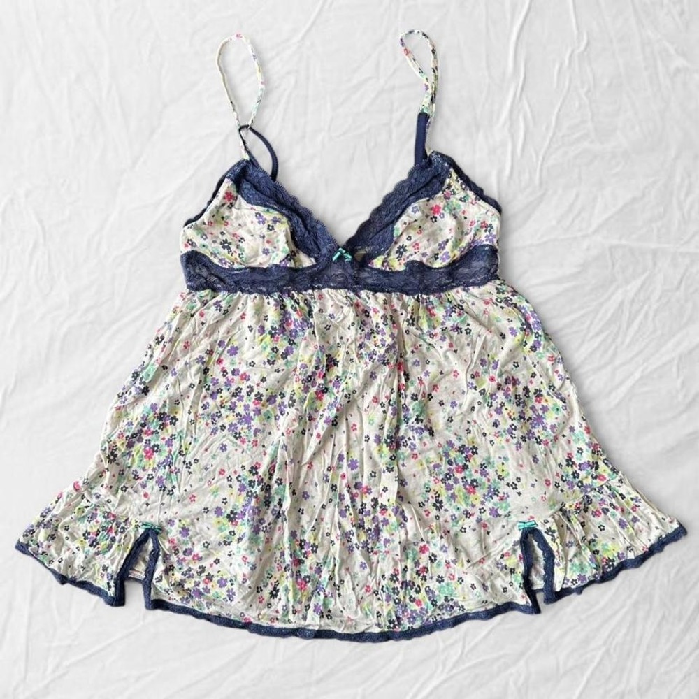 Victoria's Secret floral lace cami babydoll top Y2K coquette